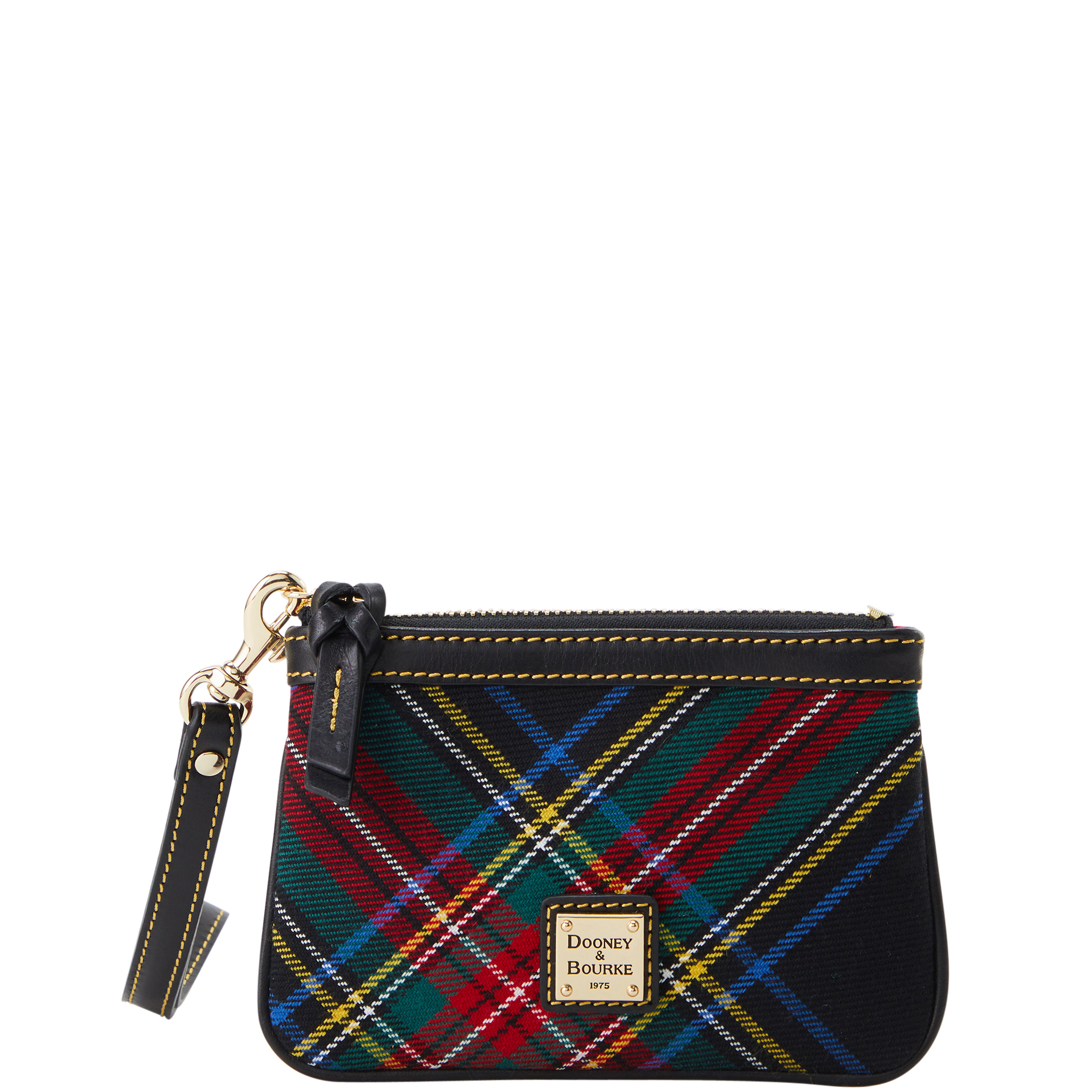 Dooney & Bourke Tartan Medium Wristlet | Black