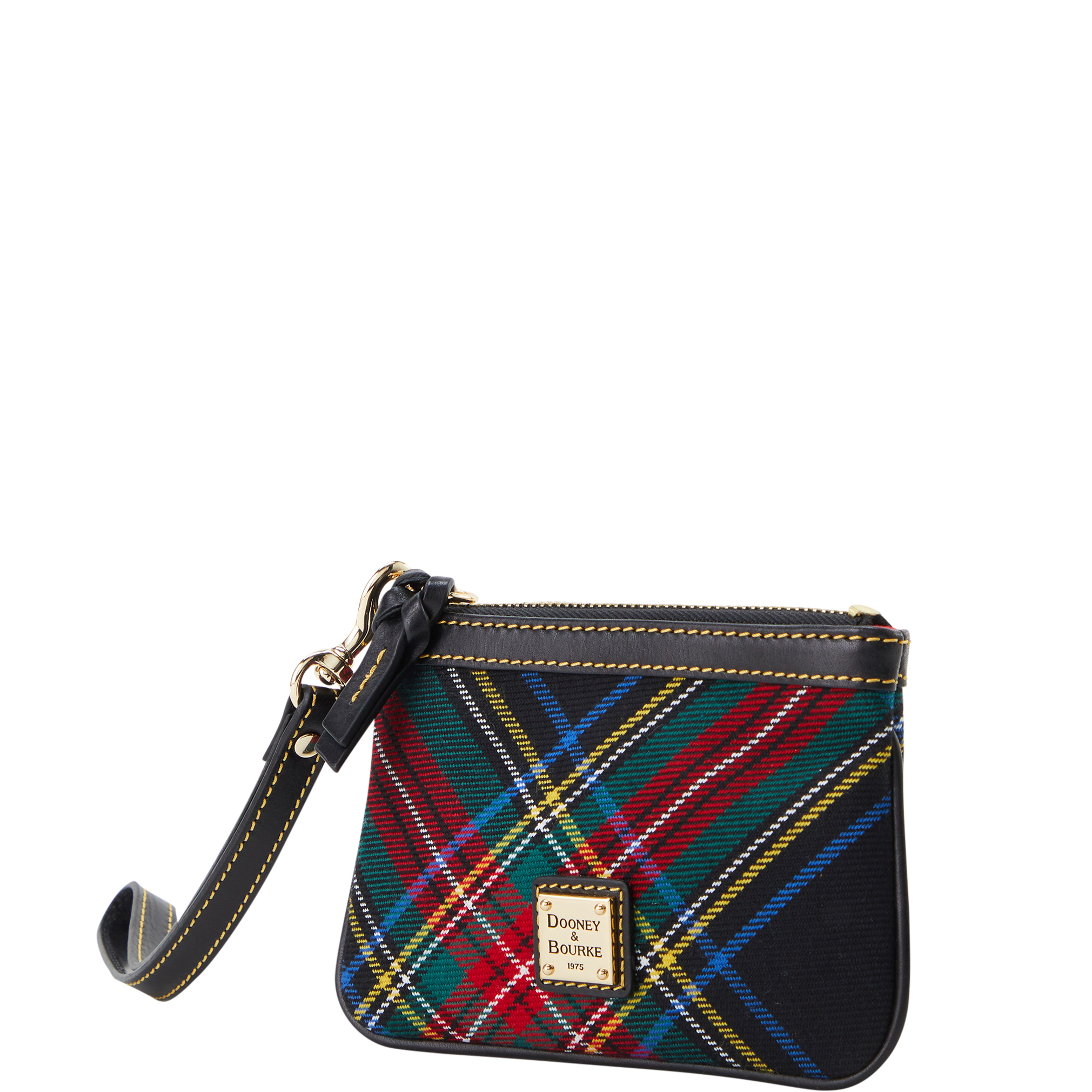 Dooney & Bourke Tartan Medium Wristlet | Black