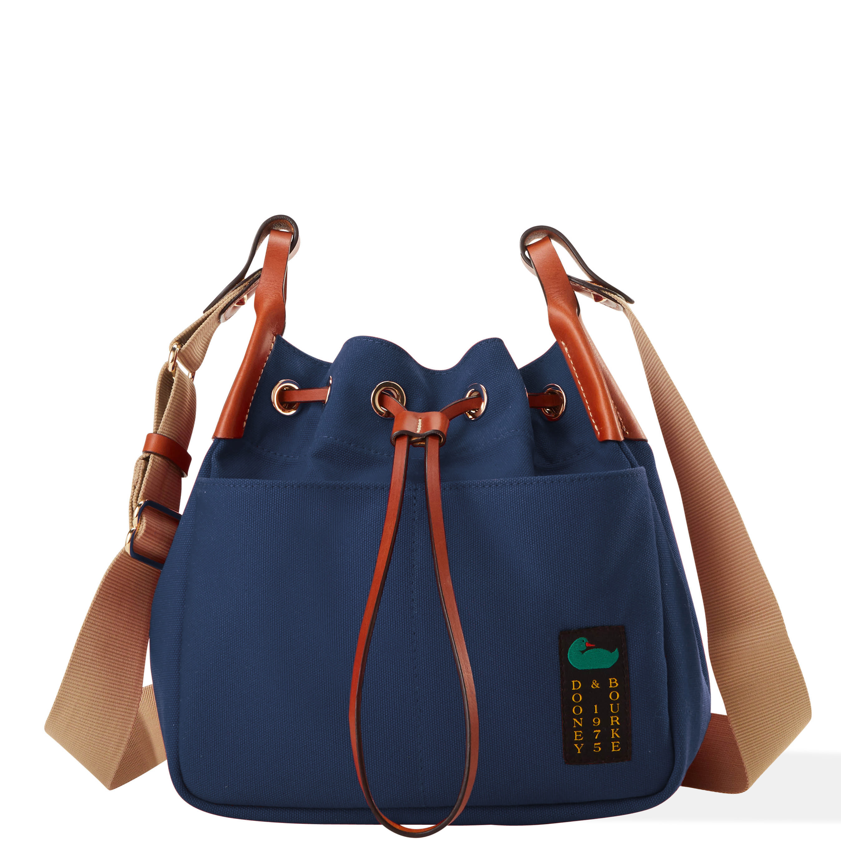 Dooney & Bourke Women's Canvas Drawstring 25 in Navy, Fabric