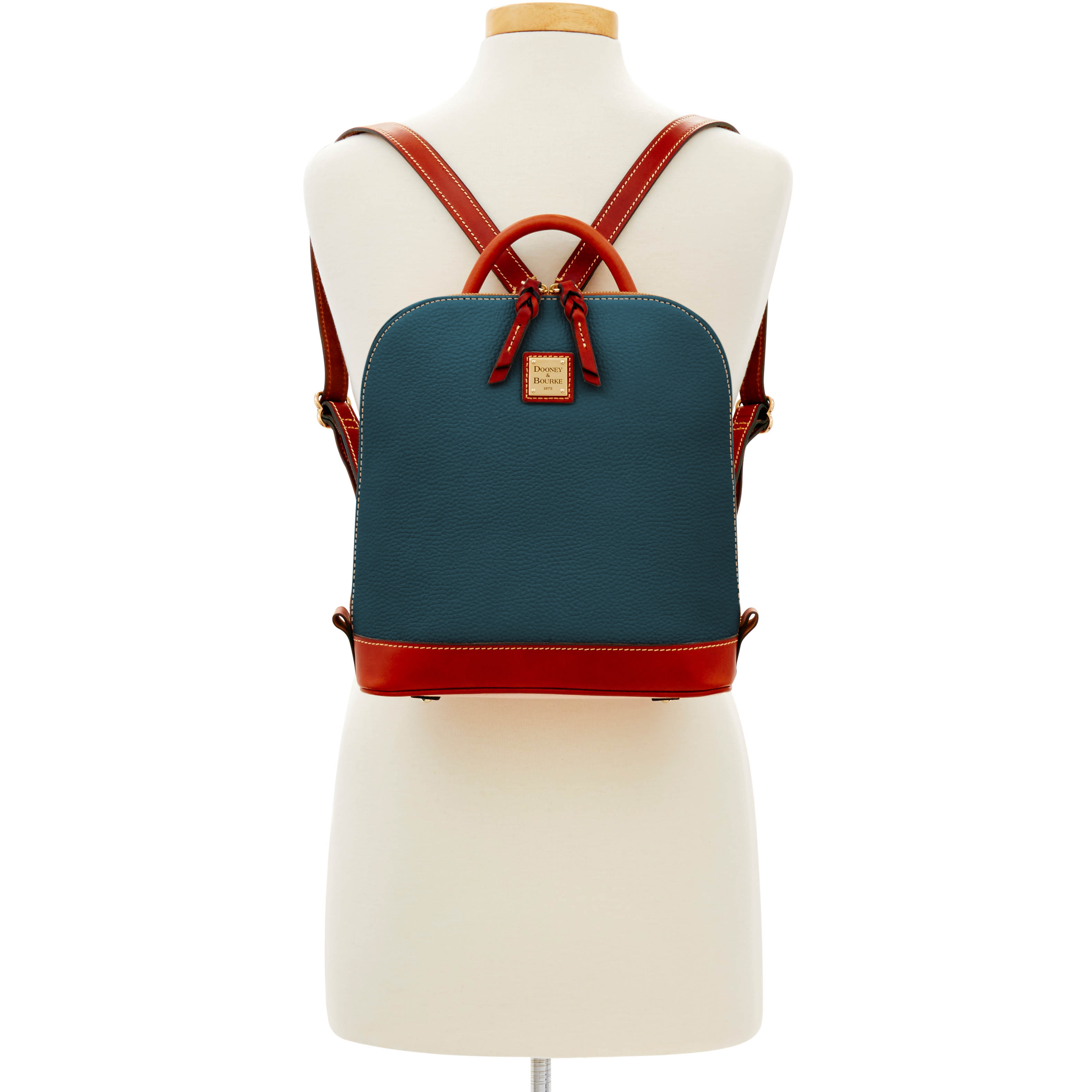Dooney and Bourke Pebble Grain Zip Pod Backpack Dooney & Bourke Pebble Grain Zip Backpack Caramel - Etsy main image 2