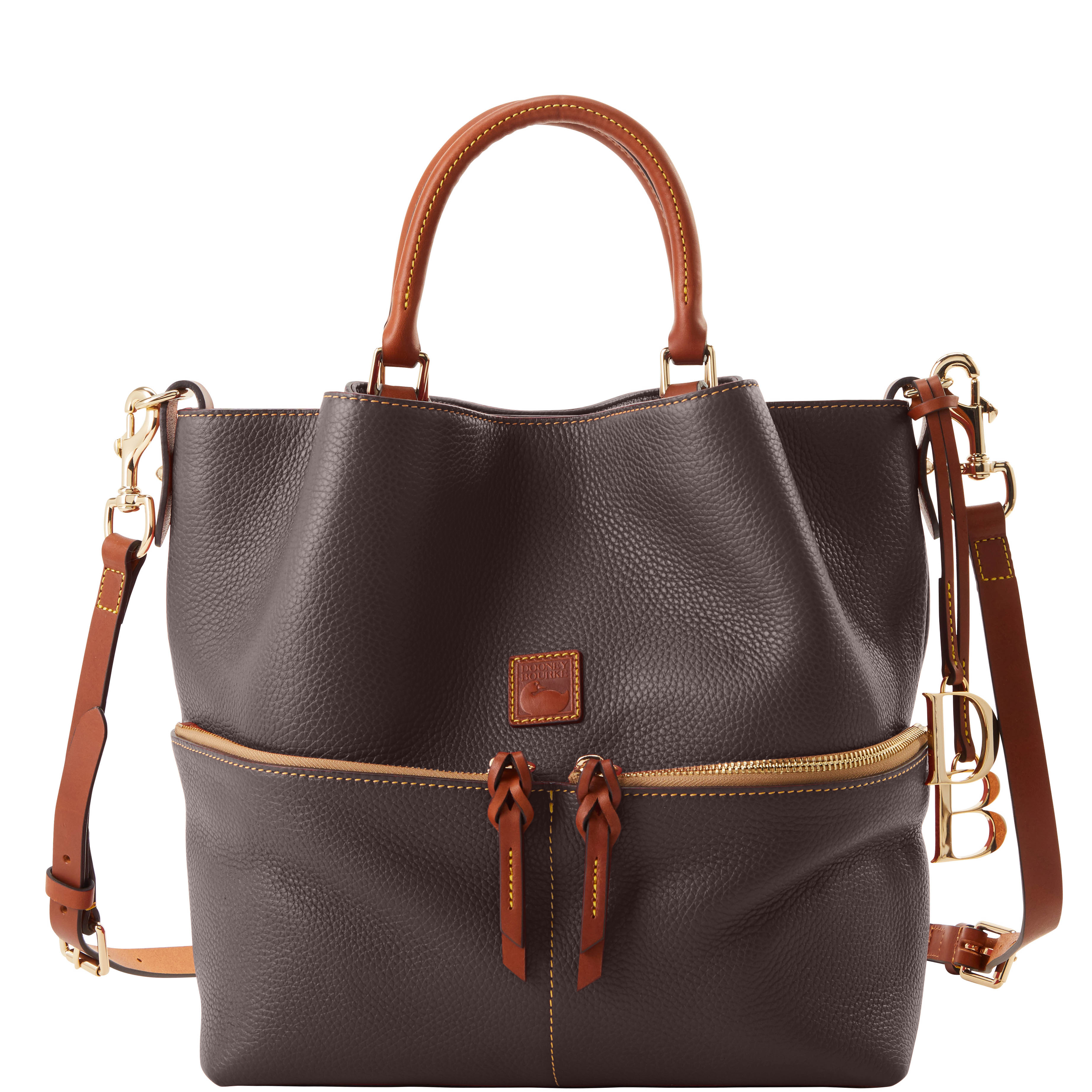 Dooney & Bourke Pebble Grain Dawson | Brown Tmoro | eBay