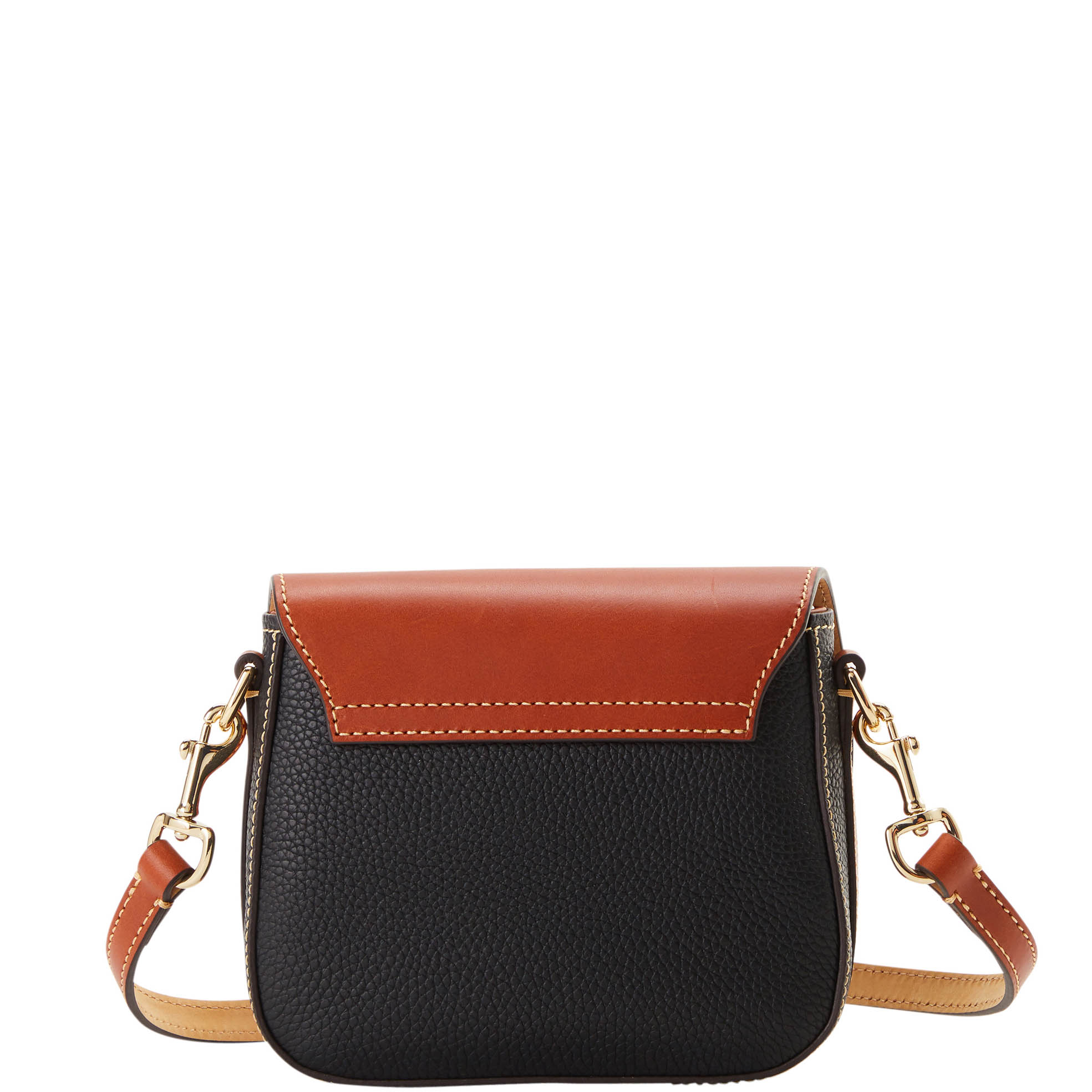 Dooney & Bourke Pebble Turnlock Flap Saddle | Black | eBay