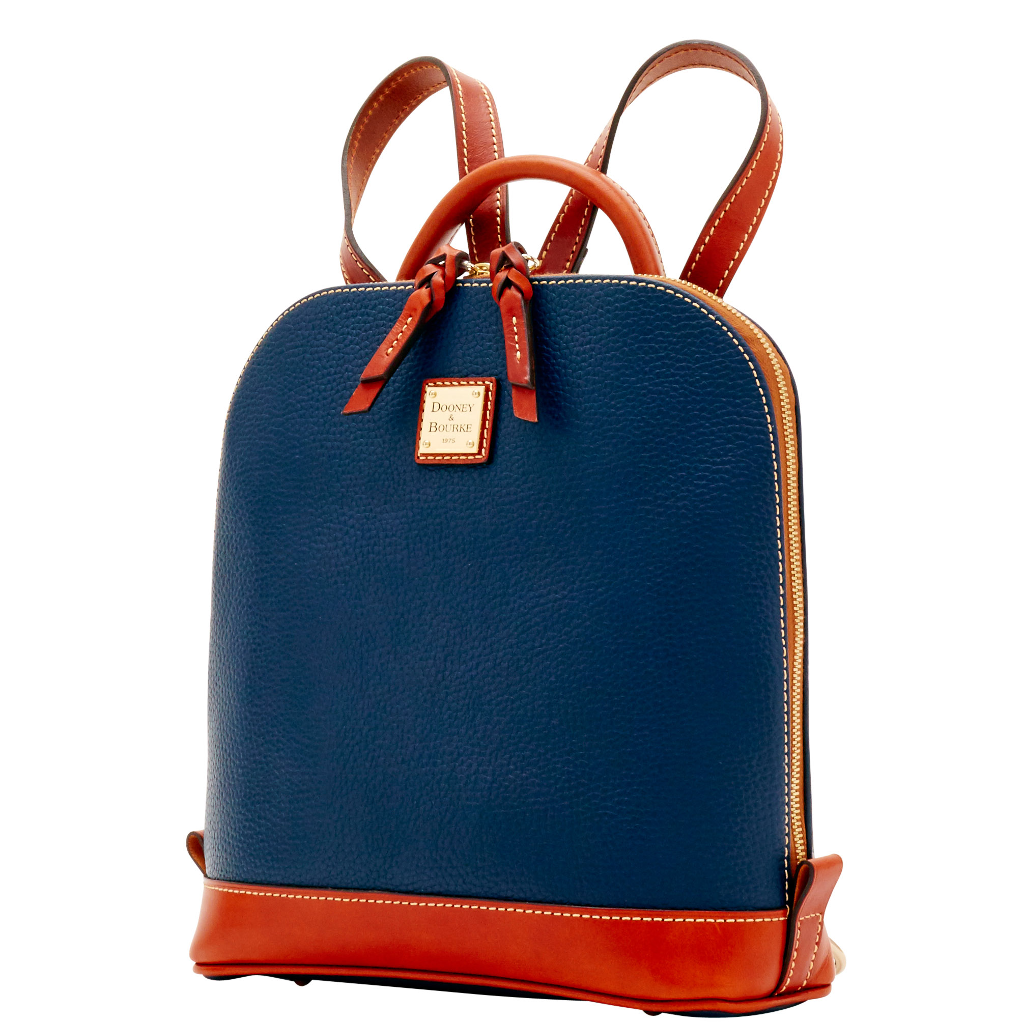 Dooney & Bourke blue Pebble Leather Backpack/Satchel Dooney & Bourke Saffiano Small Zip Pod Backpack | Graphite  main image 3