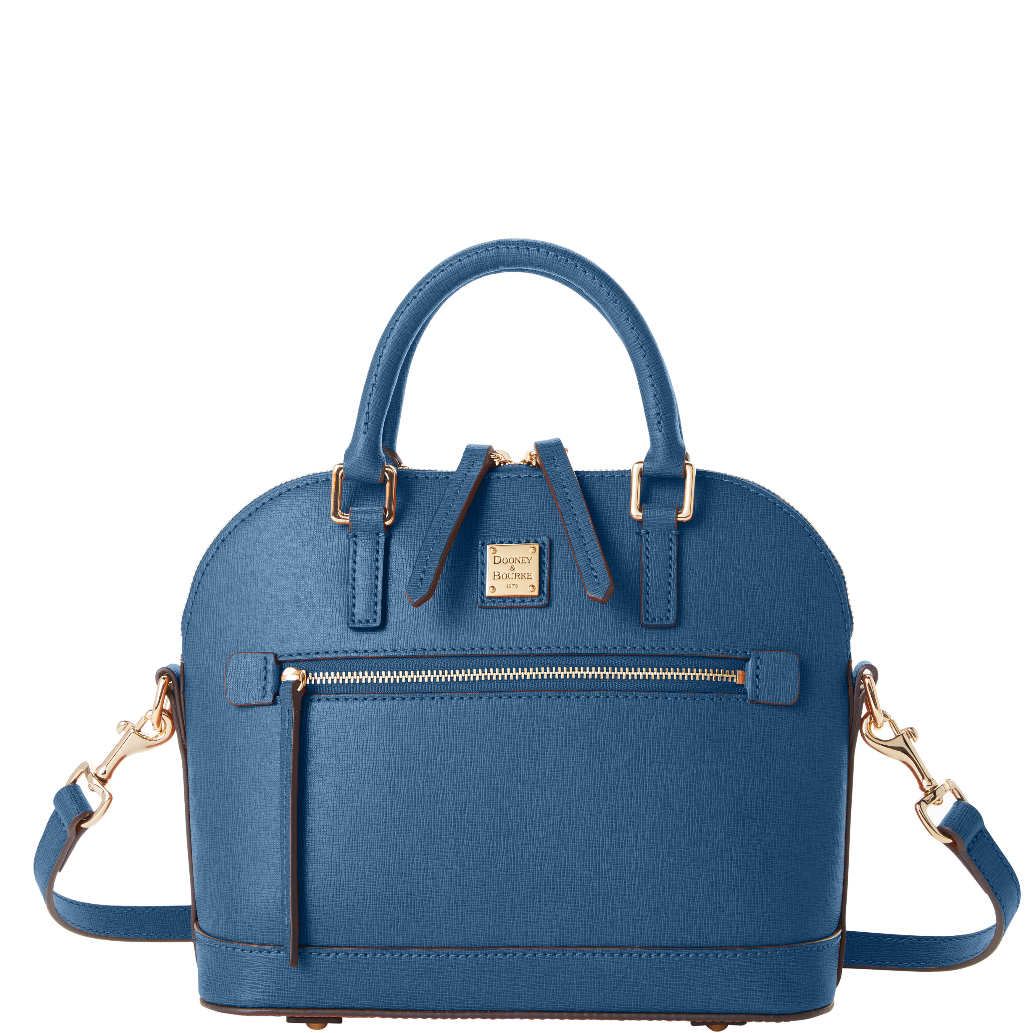 Dooney & Bourke Saffiano Small Domed Zip Satchel | Graphite | eBay