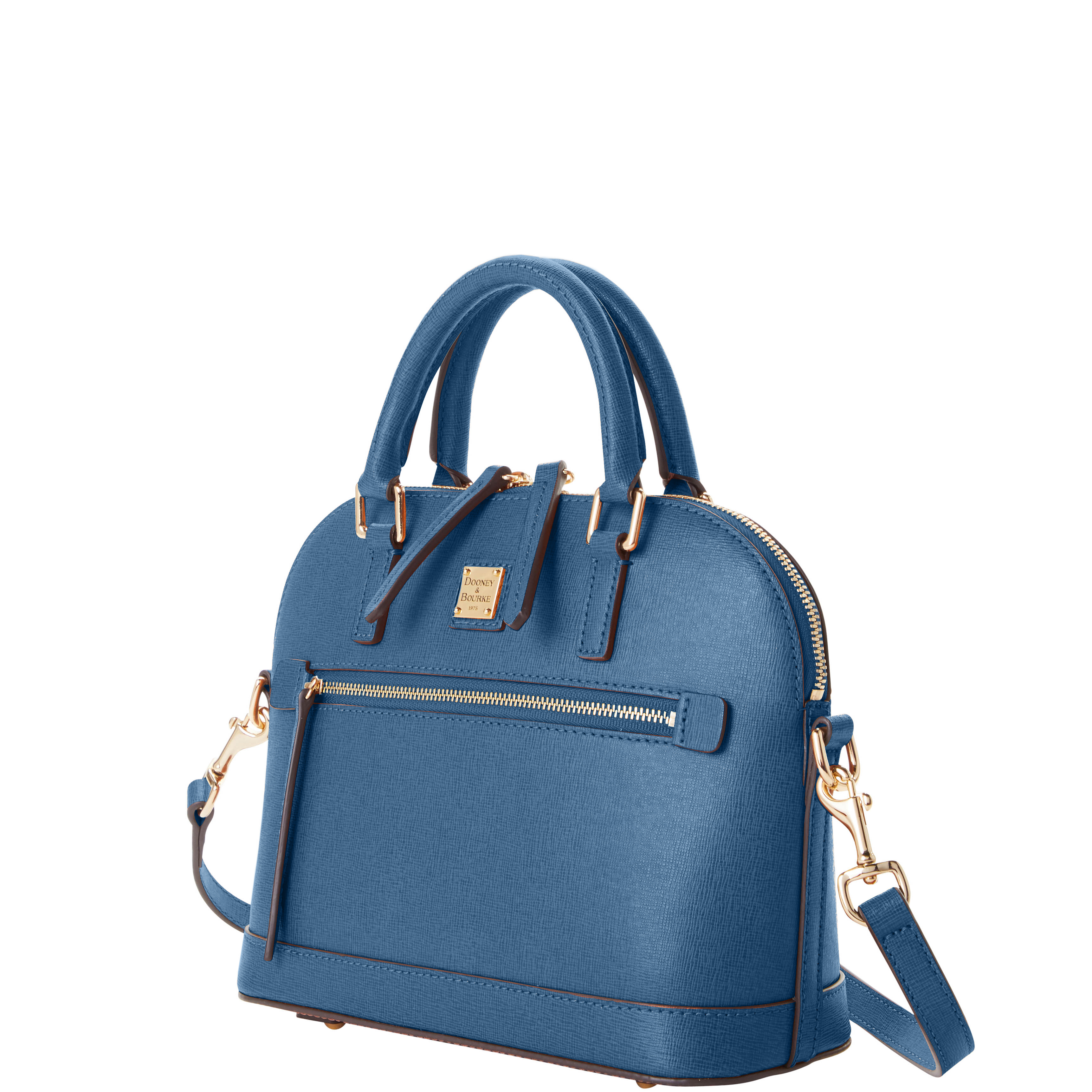 Dooney & Bourke Saffiano Small Domed Zip Satchel | Graphite | eBay