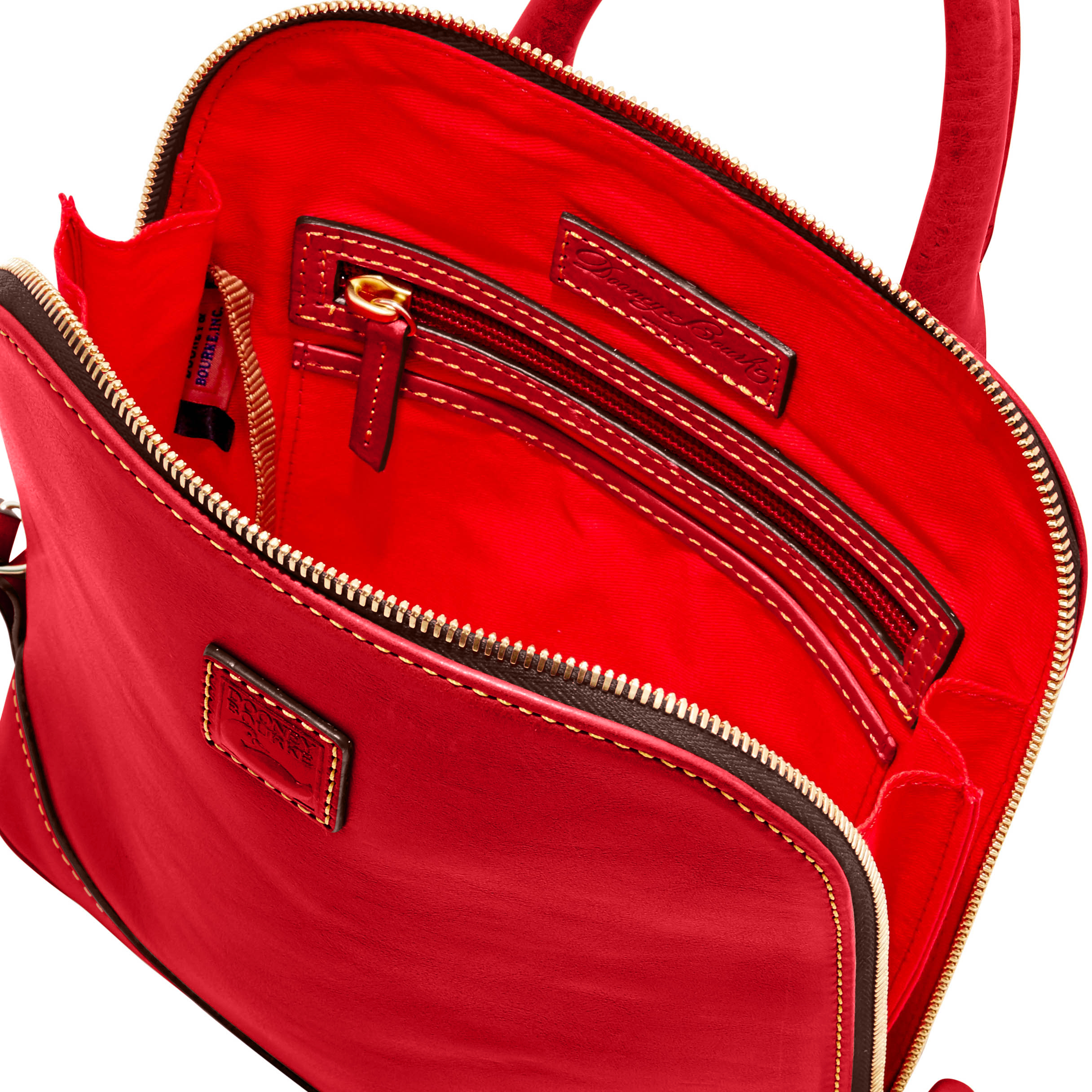 Dooney & Bourke Florentine Small Zip Pod Backpack | Red - Picture 4 of 8