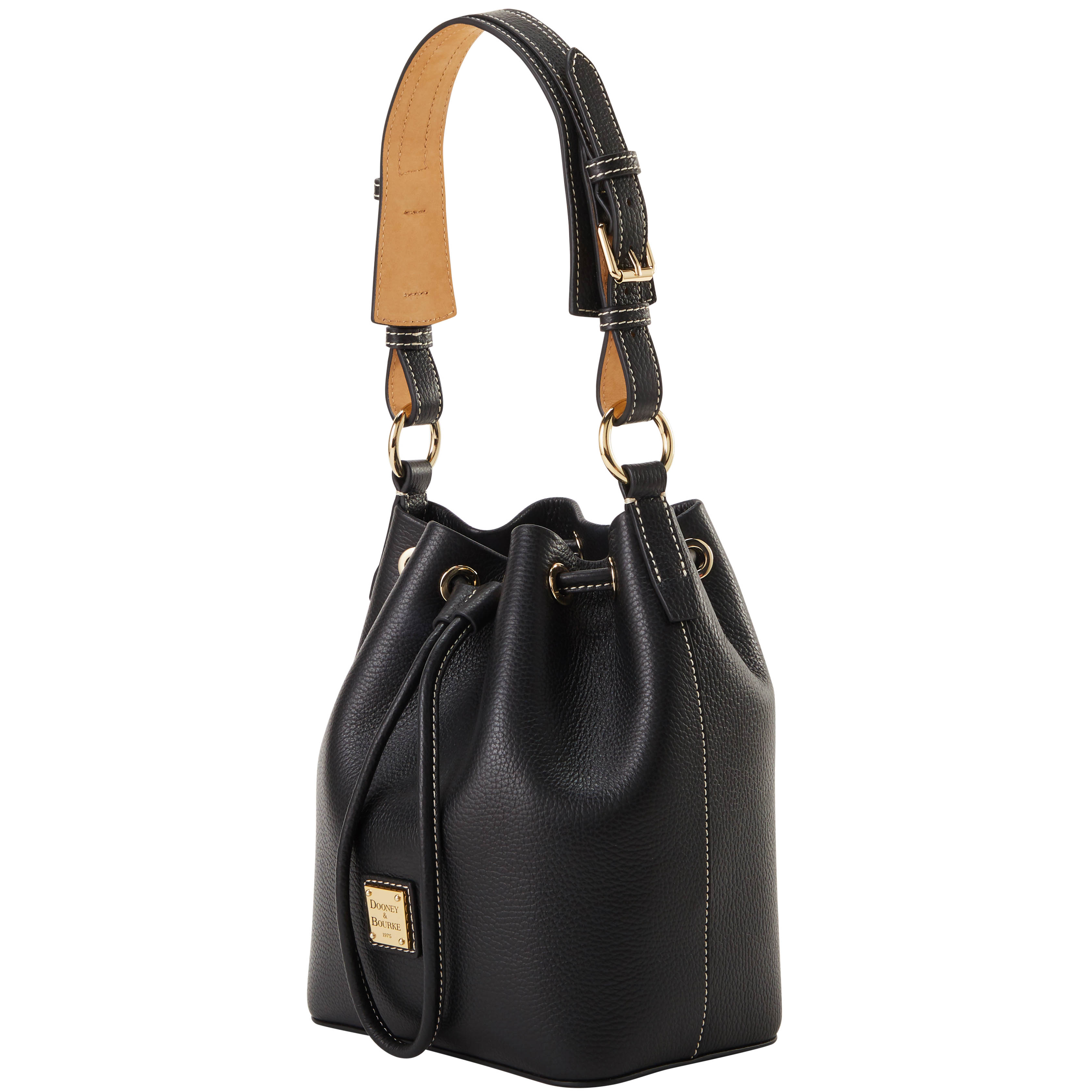 Dooney & Bourke Lucca Leather Small Drawstring | Black