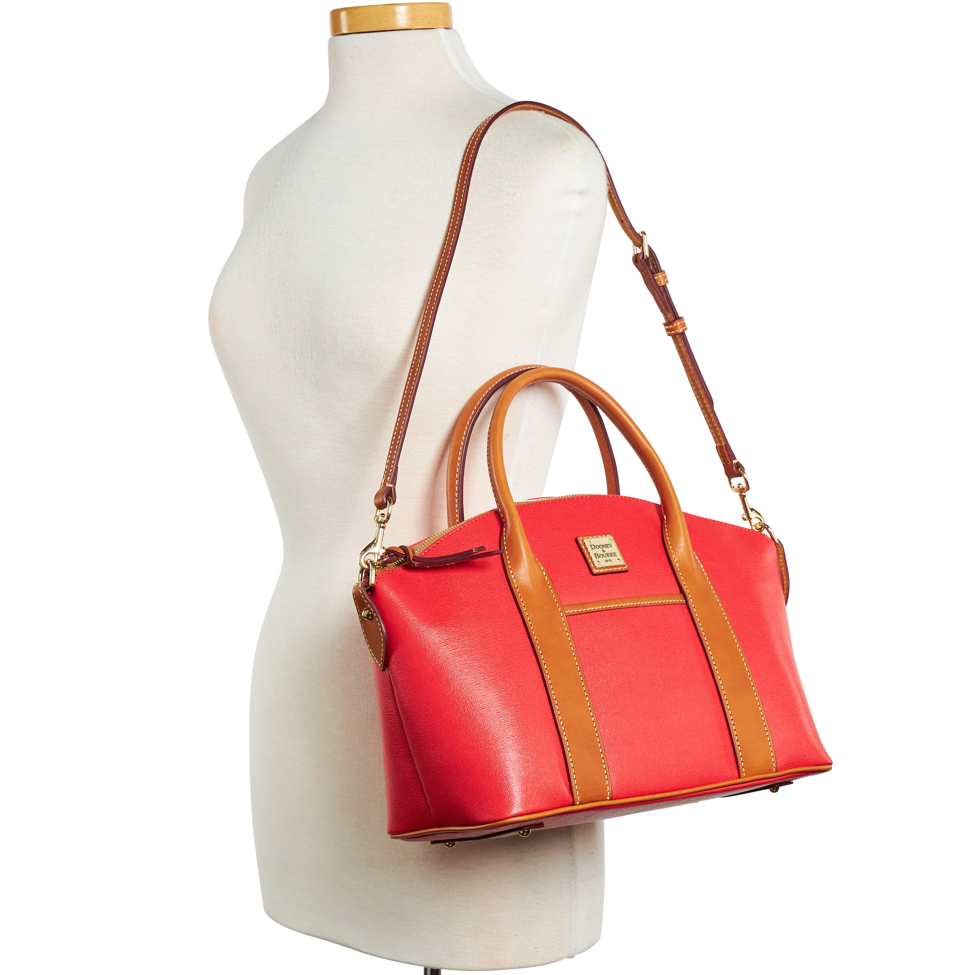 Dooney & Bourke Saffiano Madeline Satchel - Picture 31 of 32