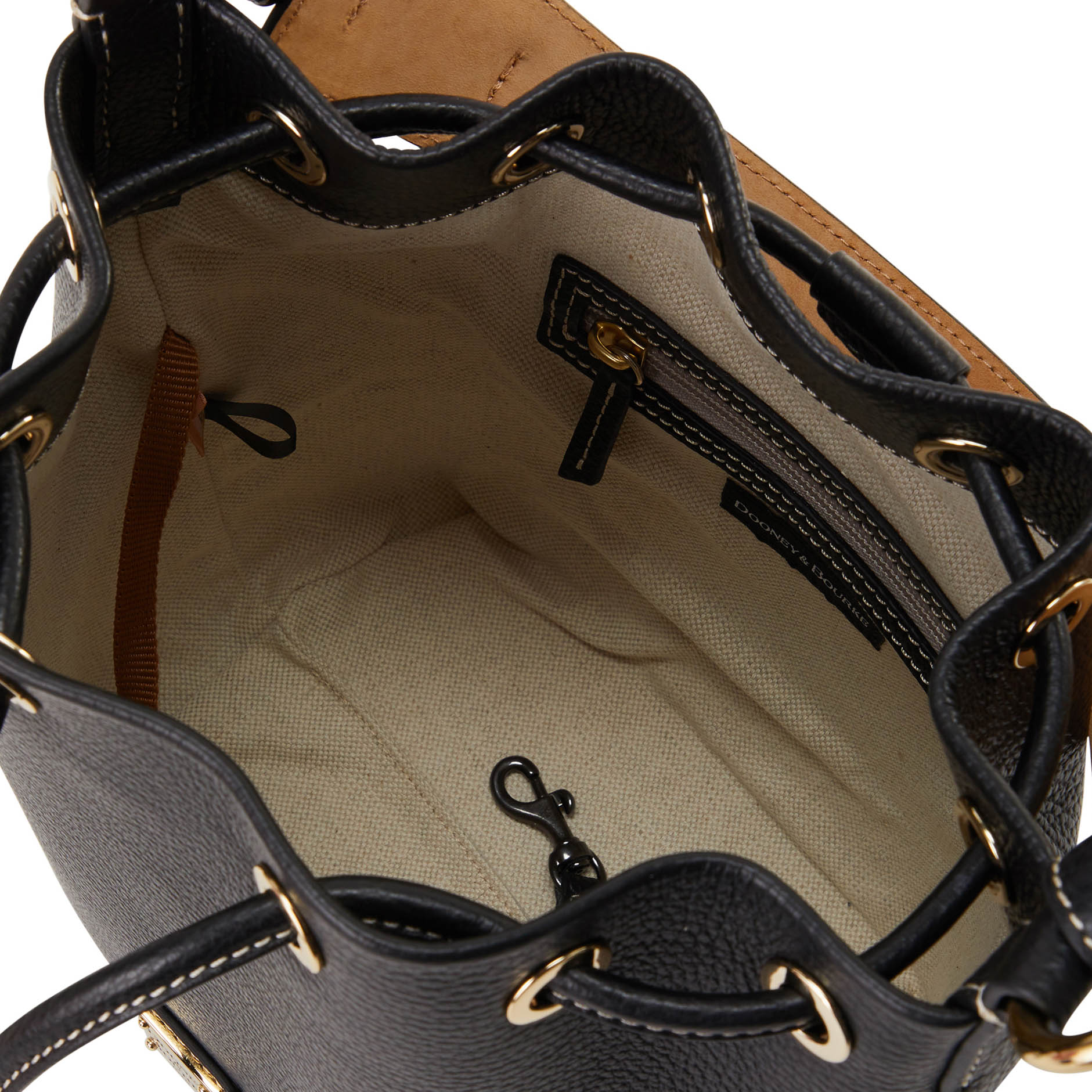 Dooney & Bourke Lucca Leather Small Drawstring | Black