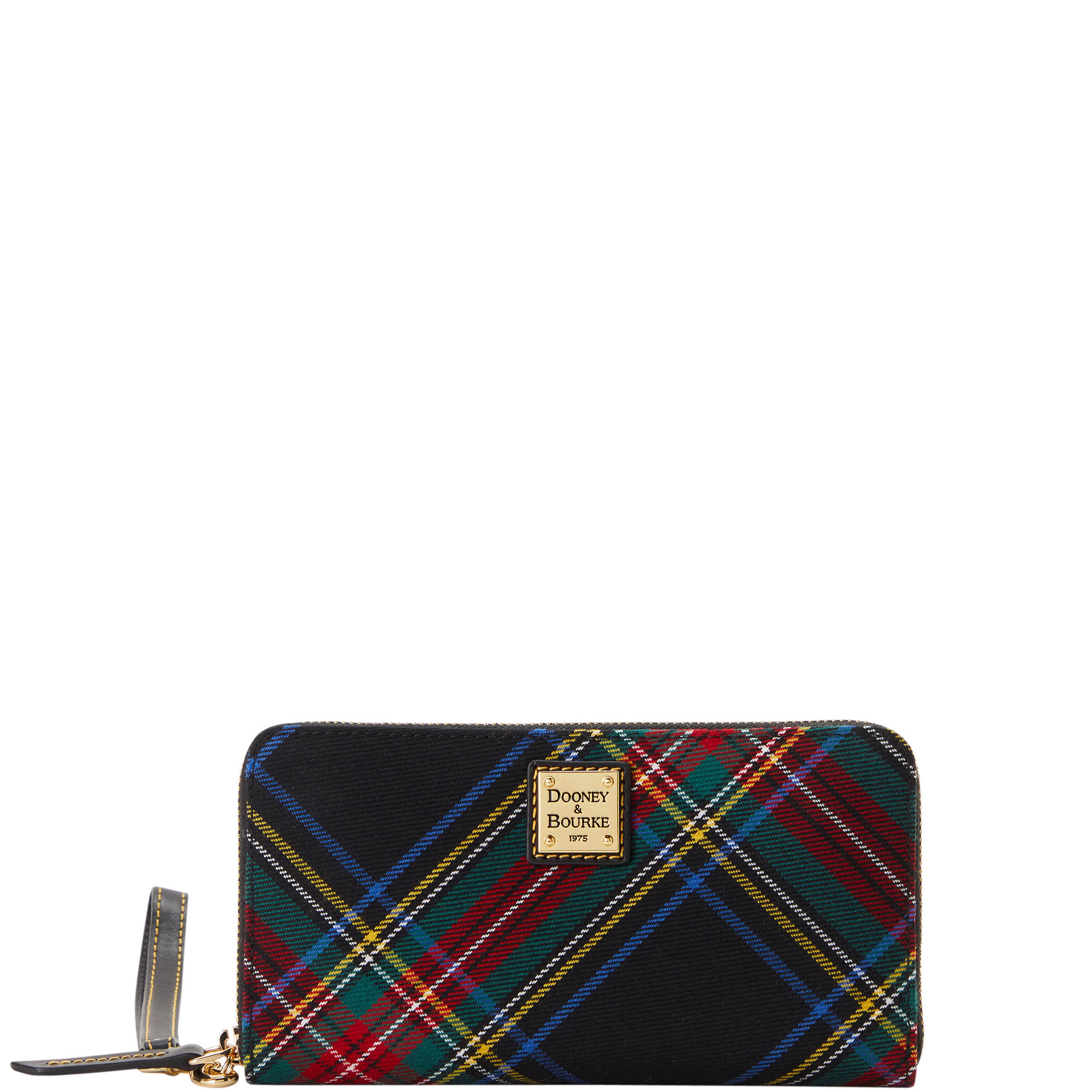 Dooney & Bourke Tartan Large Zip Around Wristlet Crossbody