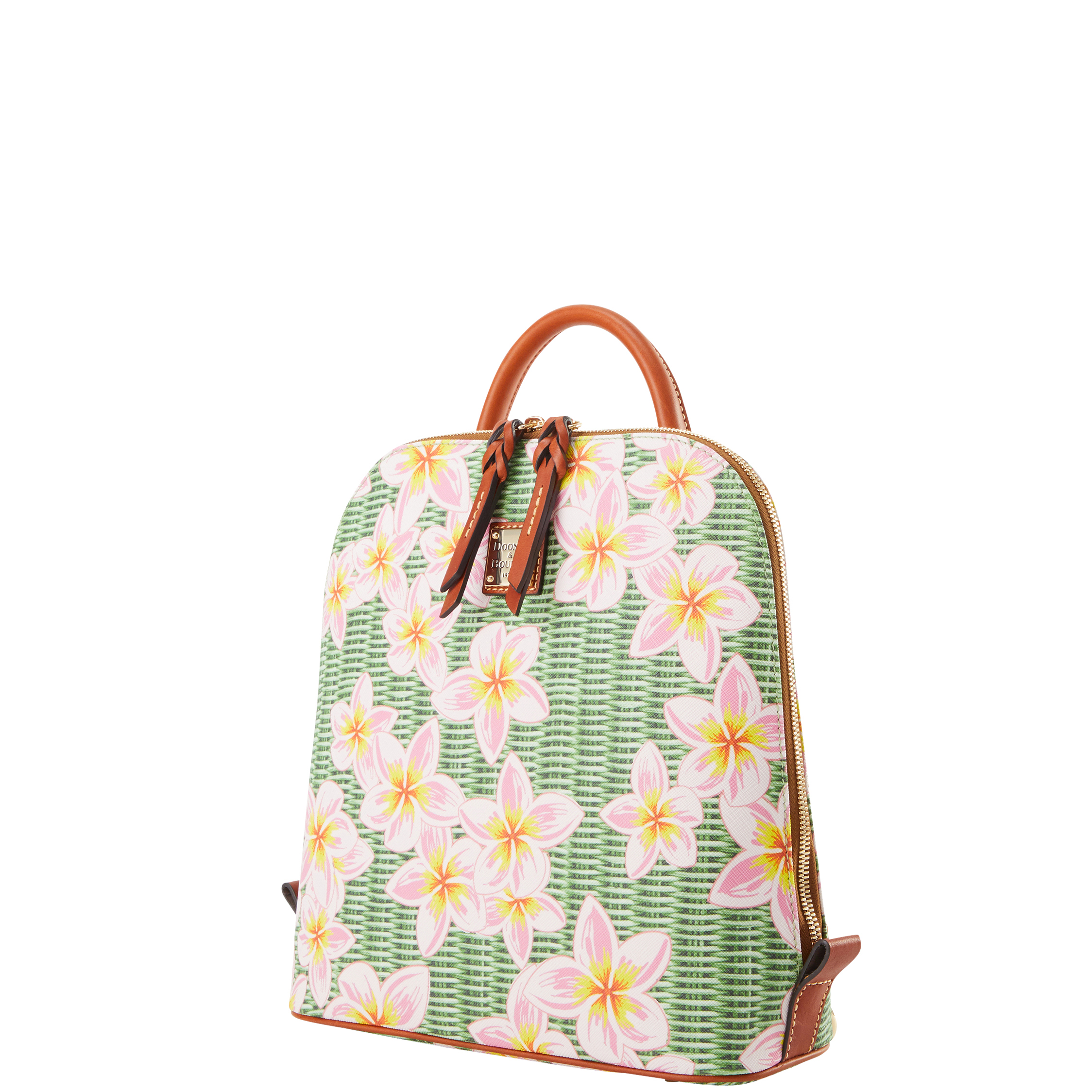 Dooney & Bourke Plumeria Zip Pod Backpack | Pink Green | eBay display picture 2